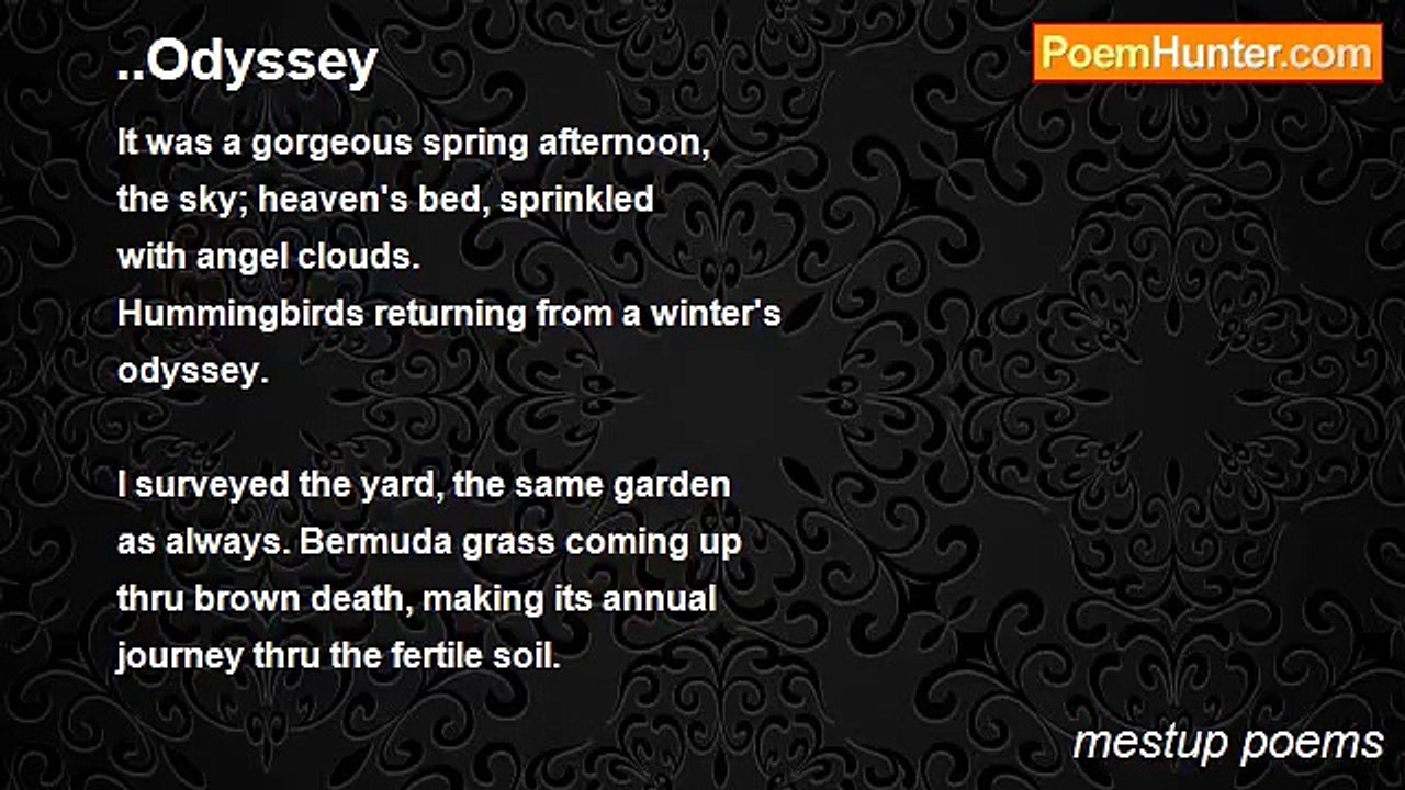 mestup poems - ..Odyssey