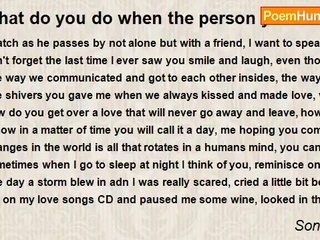 Sonia Scott - What do you do when the person you love is in love with someone else?
