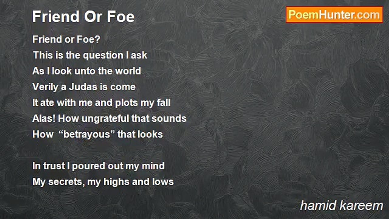 hamid kareem - Friend Or Foe