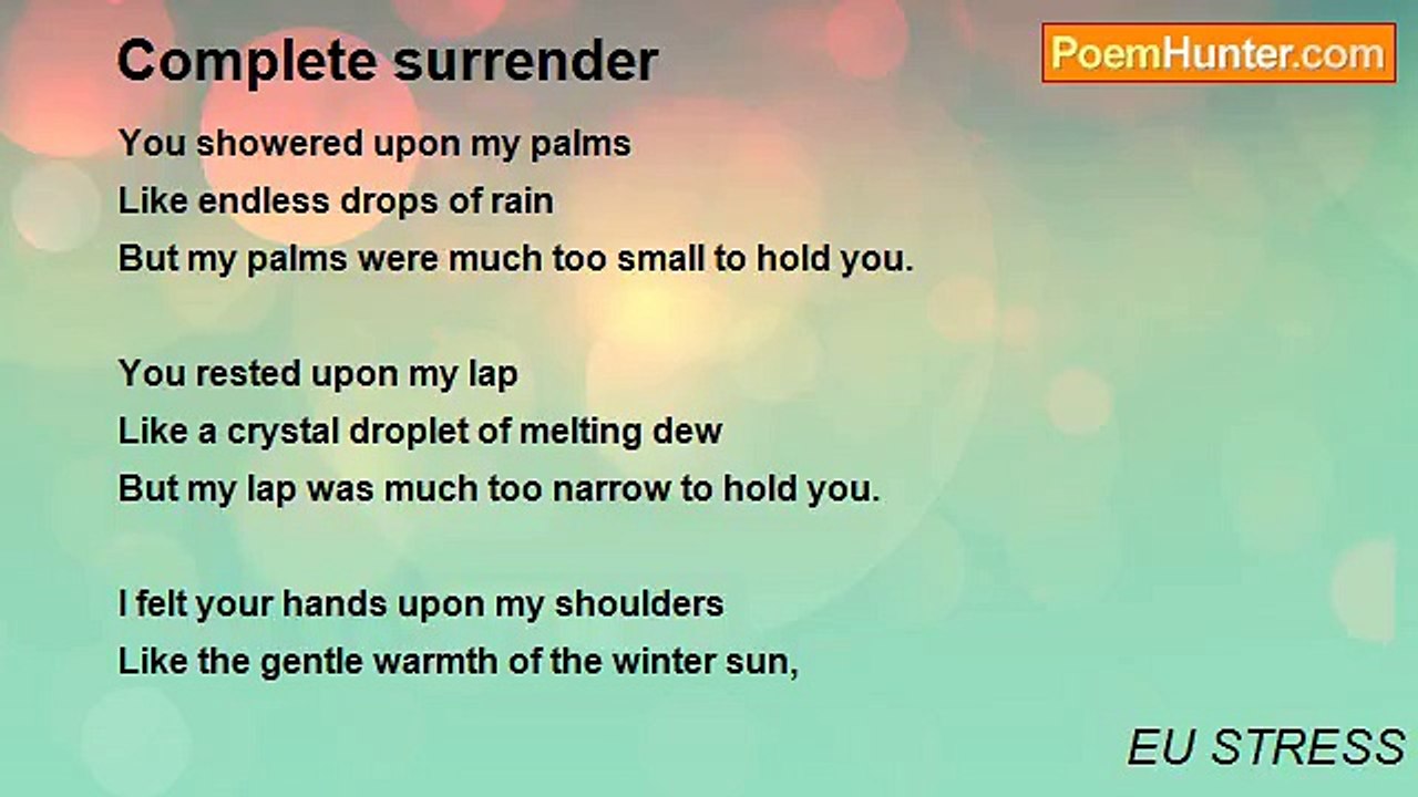 EU STRESS - Complete surrender