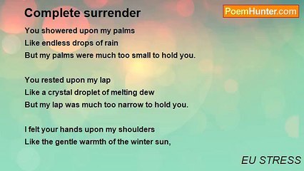 EU STRESS - Complete surrender