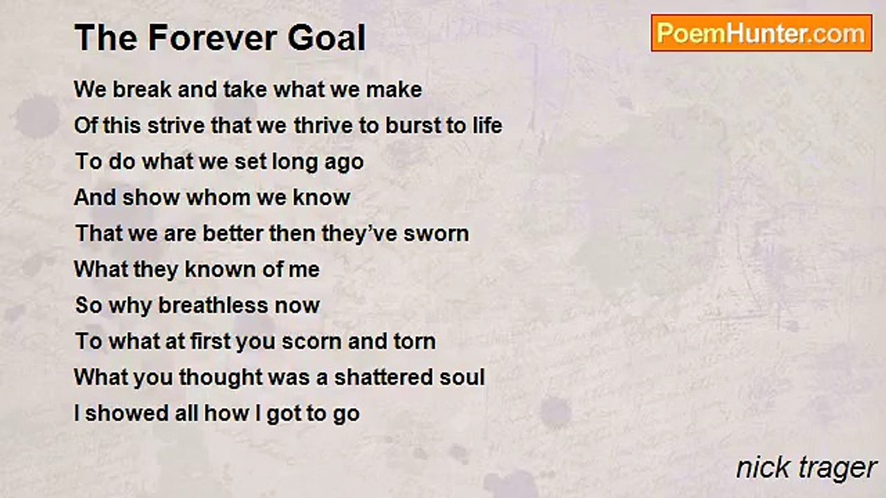 nick trager - The Forever Goal