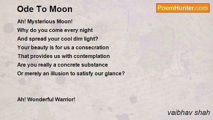 vaibhav shah - Ode To Moon