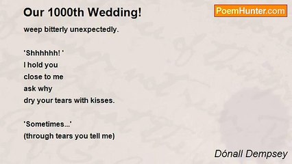 Dónall Dempsey - Our 1000th Wedding!