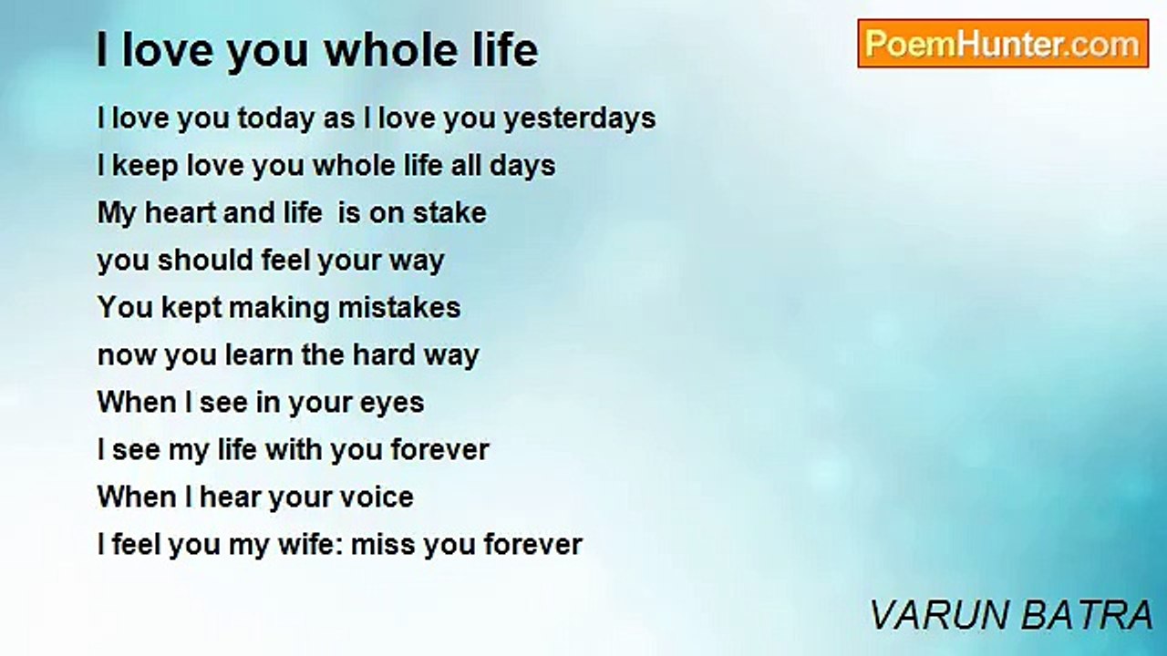 VARUN BATRA - I love you whole life