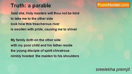 sreelekha premjit - Truth: a parable