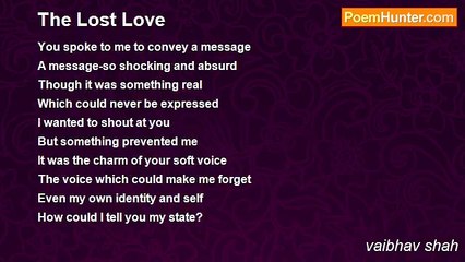 vaibhav shah - The Lost Love