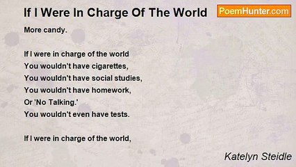 Katelyn Steidle - If I Were In Charge Of The World