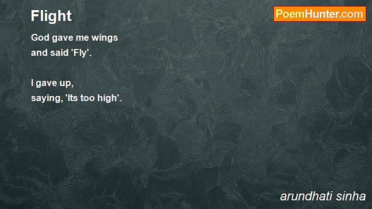 arundhati sinha - Flight