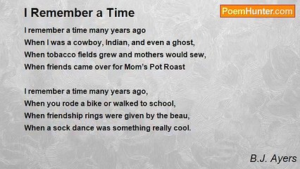 B.J. Ayers - I Remember a Time