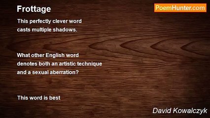 David Kowalczyk - Frottage