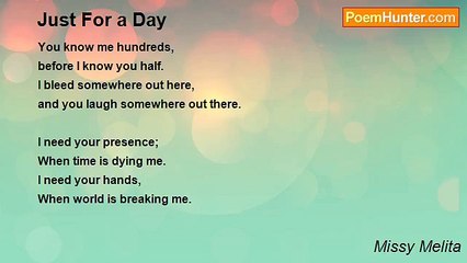 Missy Melita - Just For a Day