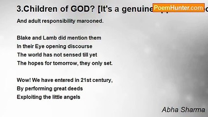 Abha Sharma - 3.Children of GOD? [It's a genuine appeal to abolish child labour]