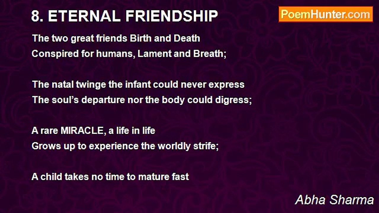 Abha Sharma - 8. ETERNAL FRIENDSHIP