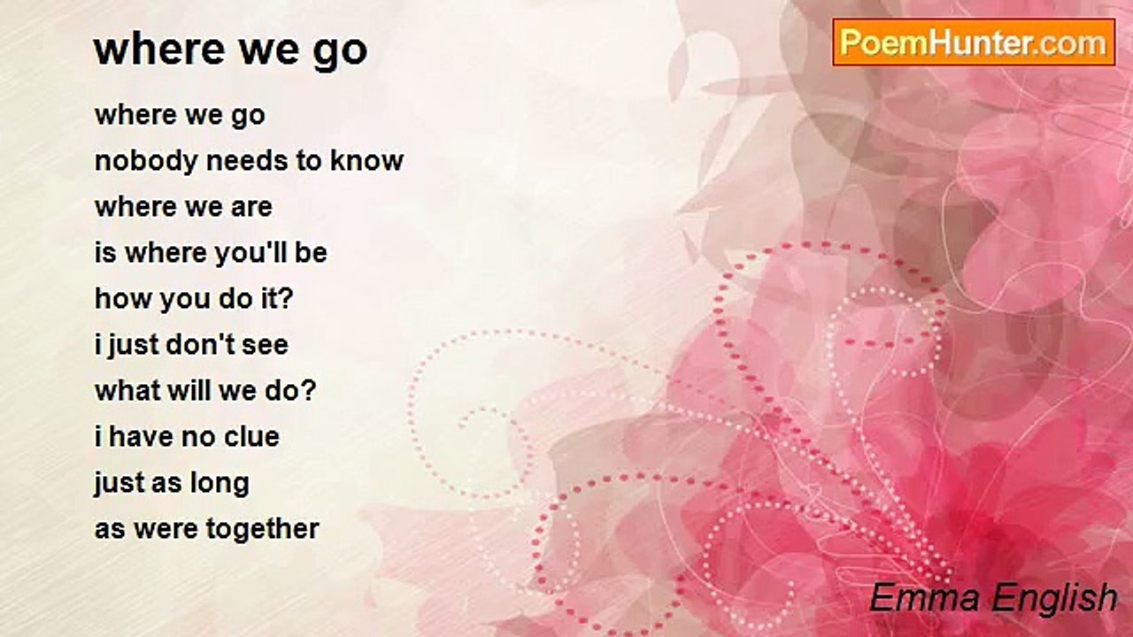 Emma English - where we go