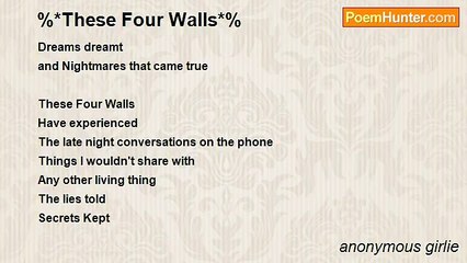 anonymous girlie - %*These Four Walls*%