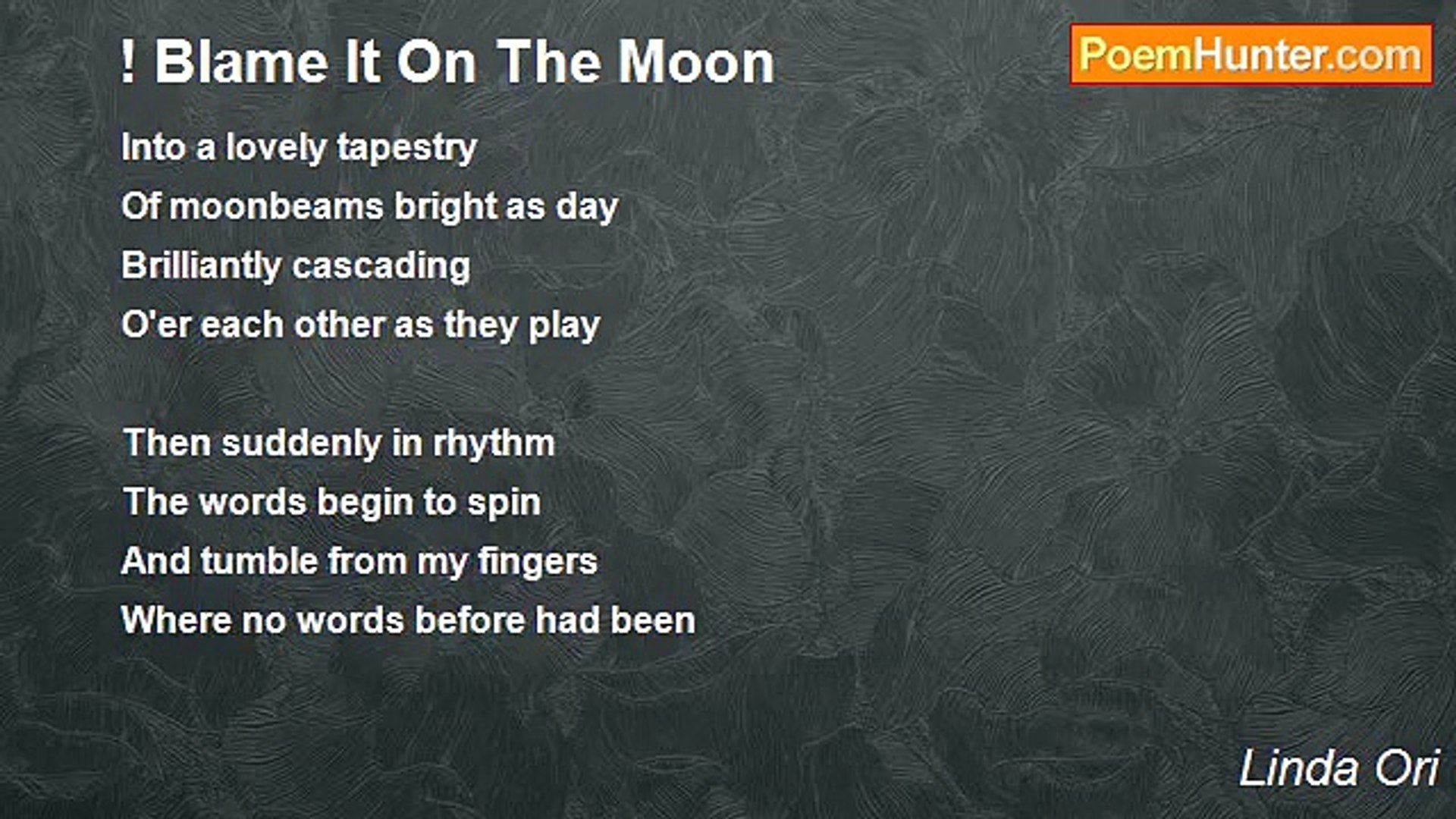 Linda Ori - ! Blame It On The Moon