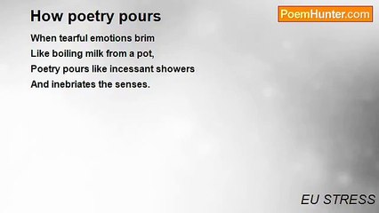 EU STRESS - How poetry pours