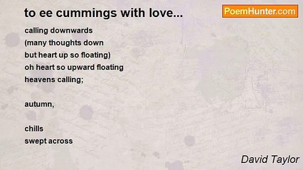 David Taylor - to ee cummings with love...