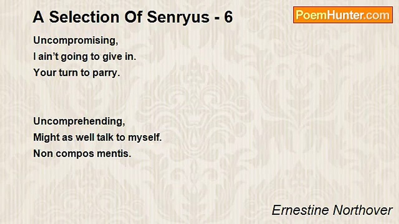 Ernestine Northover - A Selection Of Senryus - 6