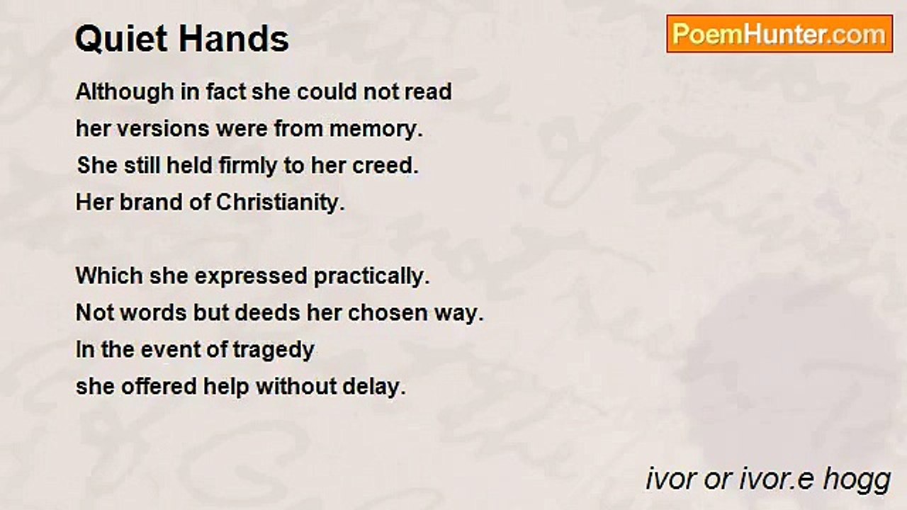 ivor or ivor.e hogg - Quiet Hands