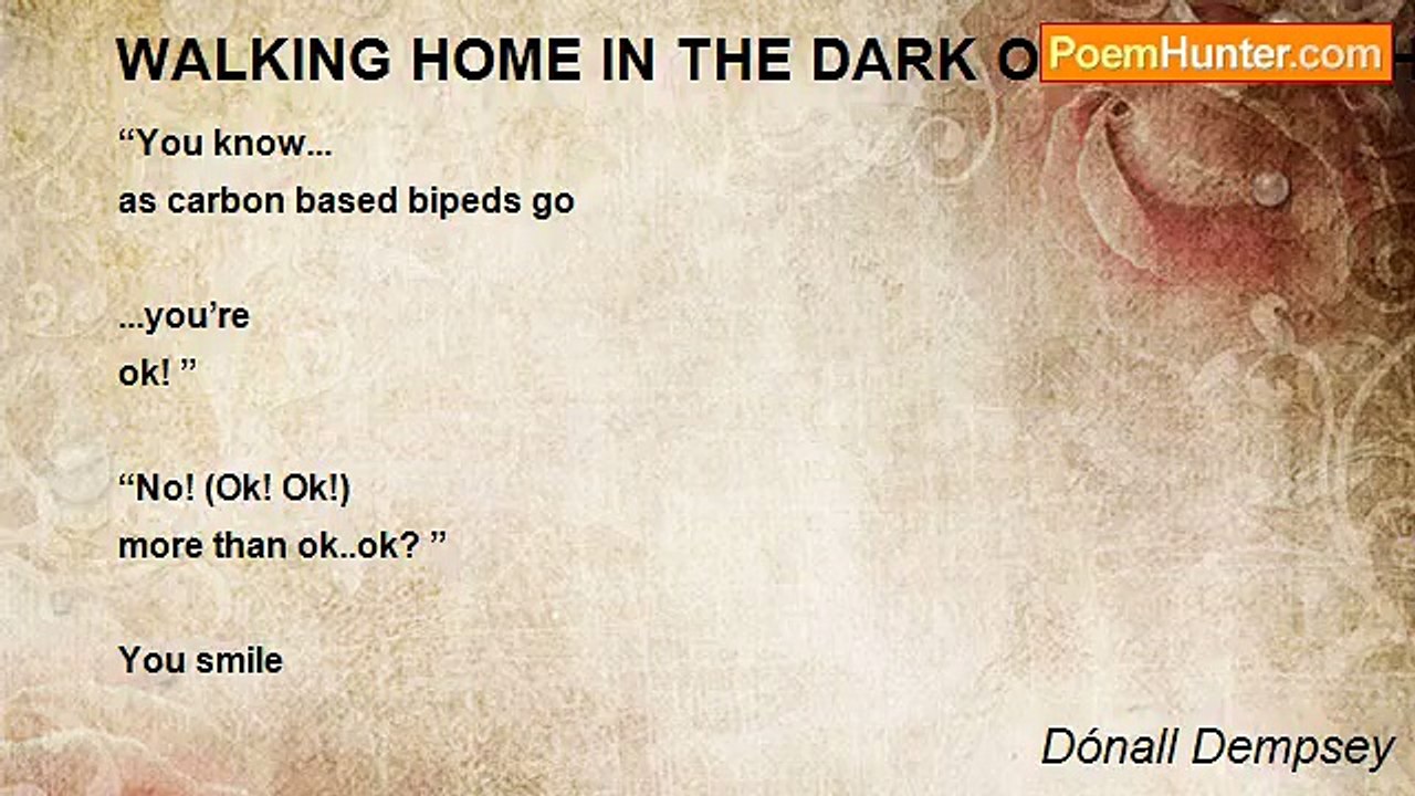 Dónall Dempsey - WALKING HOME IN THE DARK ON A...