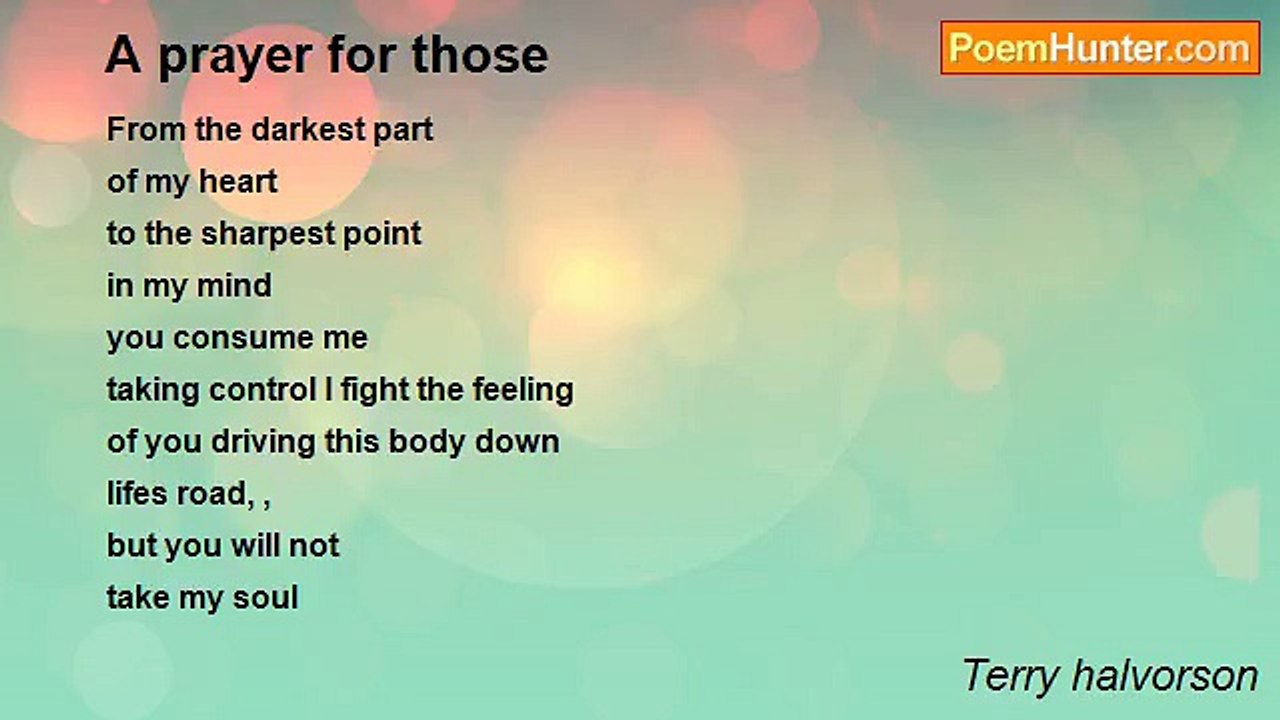 Terry halvorson - A prayer for those