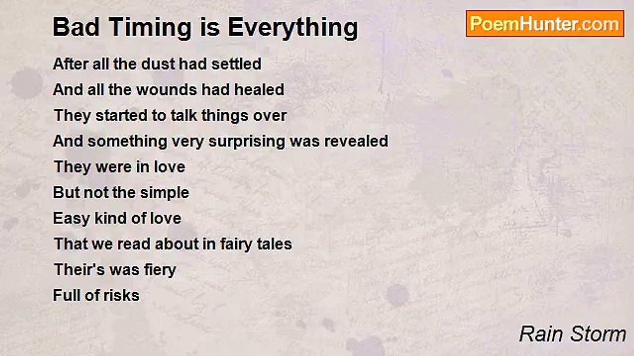 Rain Storm - Bad Timing is Everything