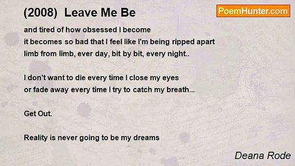 Deana Rode - (2008)  Leave Me Be