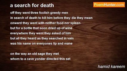 hamid kareem - a search for death