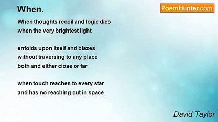 David Taylor - When.