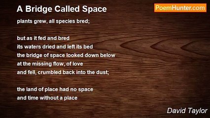David Taylor - A Bridge Called Space