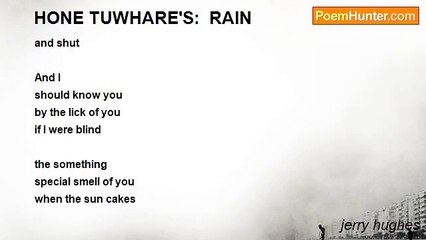 jerry hughes - HONE TUWHARE'S:  RAIN