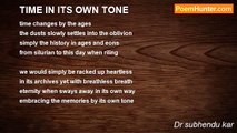 Dr subhendu kar - TIME IN ITS OWN TONE