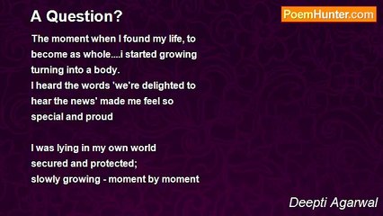 Deepti Agarwal - A Question?