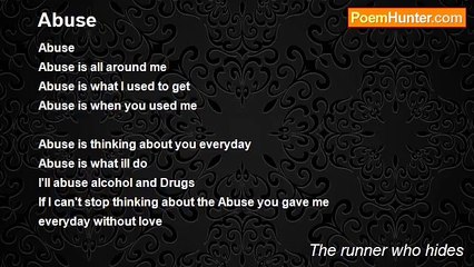 The runner who hides - Abuse