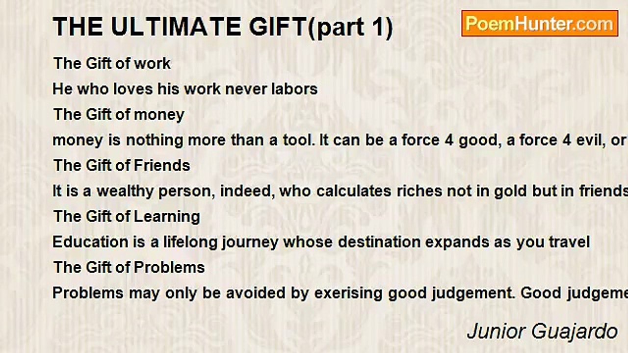Junior Guajardo - THE ULTIMATE GIFT(part 1)