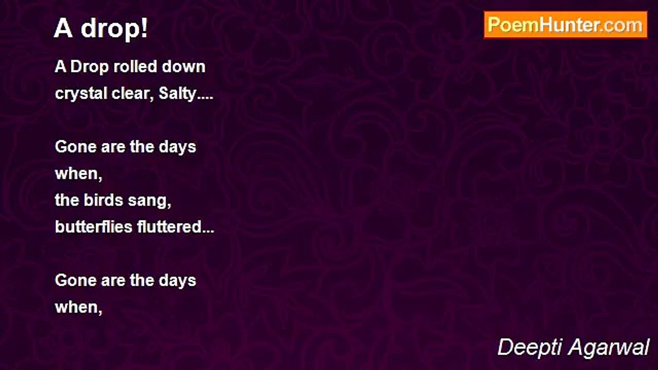 Deepti Agarwal - A drop!