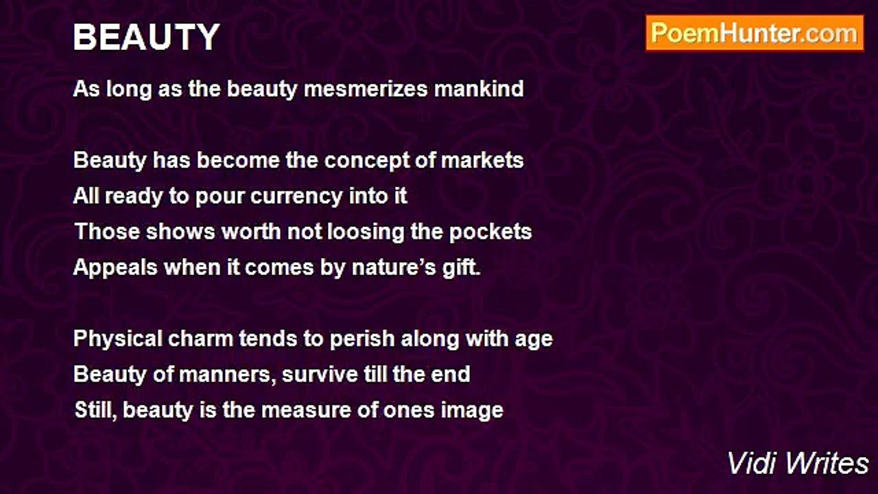 Vidi Writes - BEAUTY