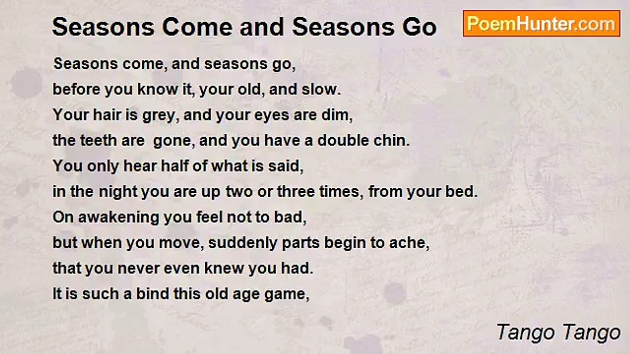 Tango Tango - Seasons Come and Seasons Go