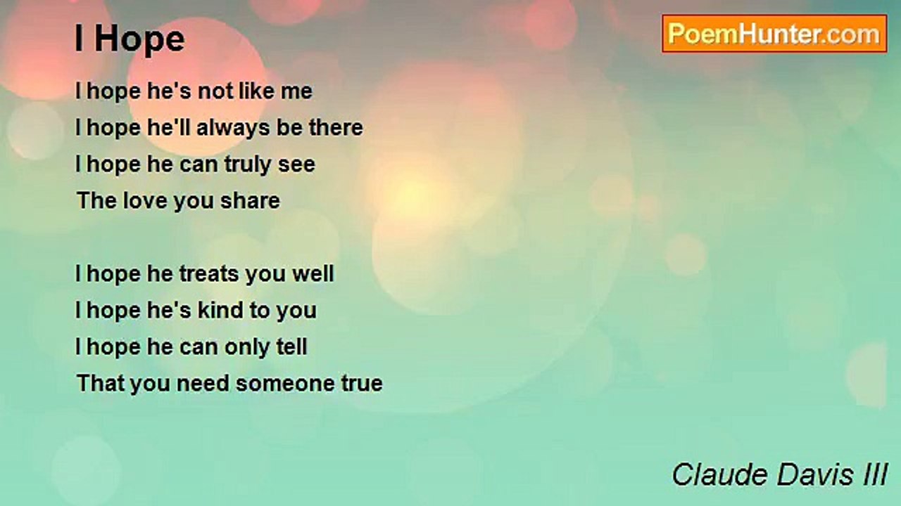 Claude Davis III - I Hope