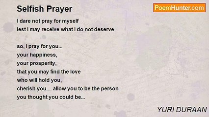 YURI DURAAN - Selfish Prayer