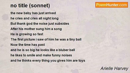 Arielle Harvey - no title (sonnet)