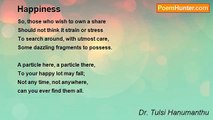 Dr. Tulsi Hanumanthu - Happiness