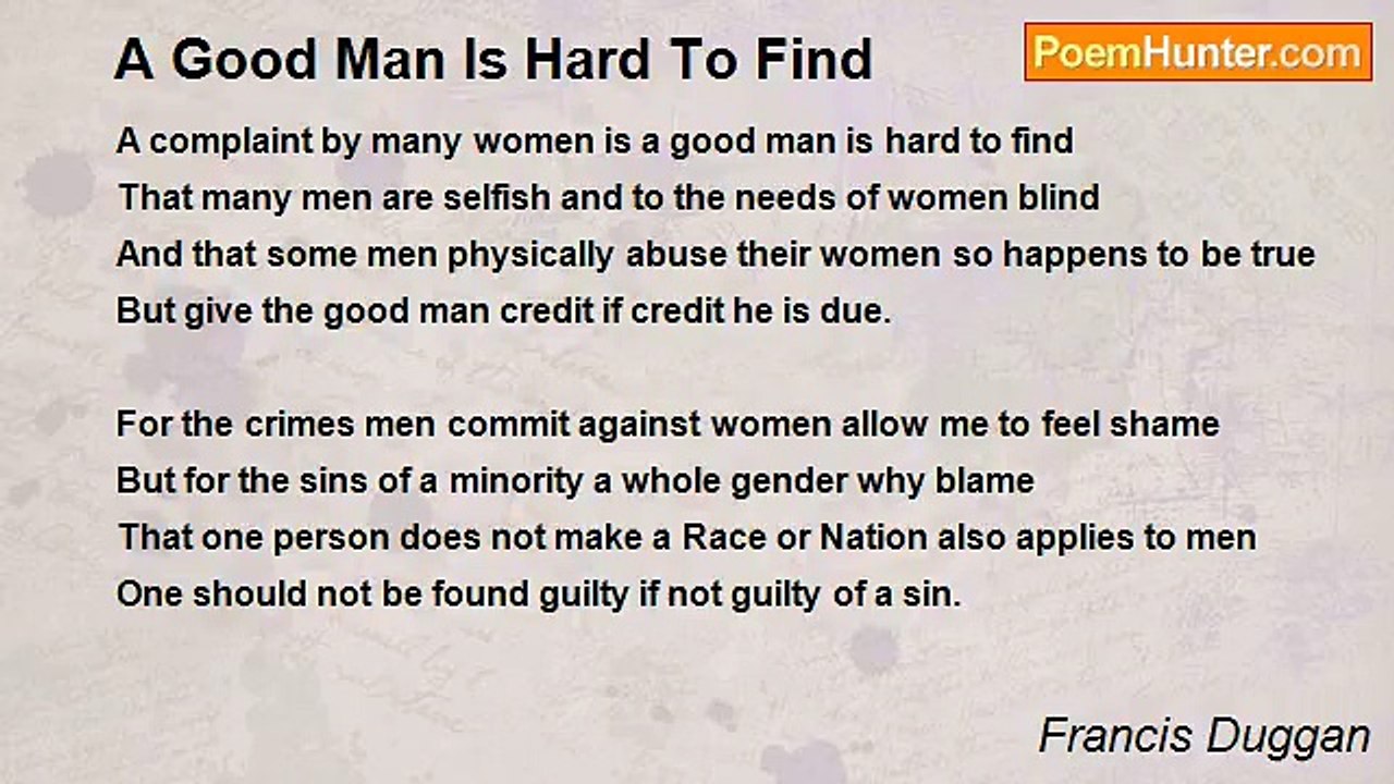 Francis Duggan - A Good Man Is Hard To Find