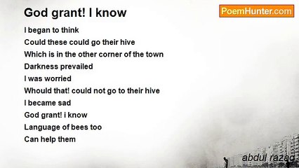 abdul razaq - God grant! I know