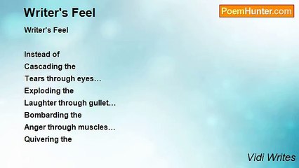 Vidi Writes - Writer's Feel