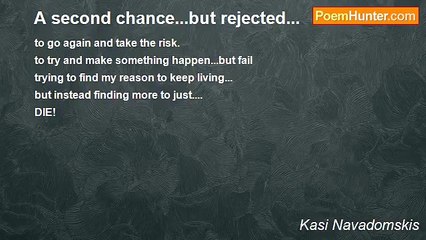Kasi Navadomskis - A second chance...but rejected...