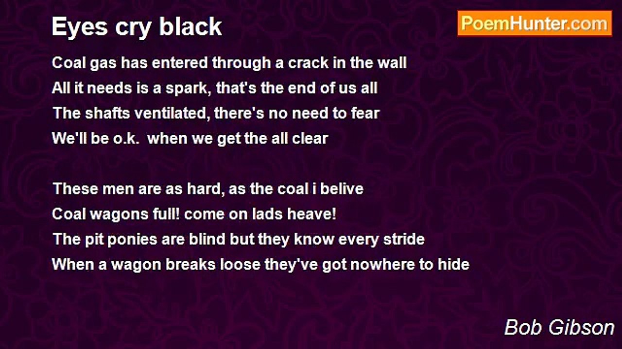 Bob Gibson - Eyes cry black
