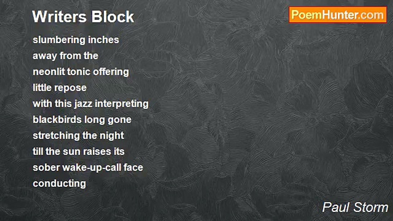 Paul Storm - Writers Block